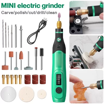 Mini Sander Tool Machine, Pen Grinder, 6 Gear Adjustment, Power Polisher, Acessórios, 18W, 110V-240V