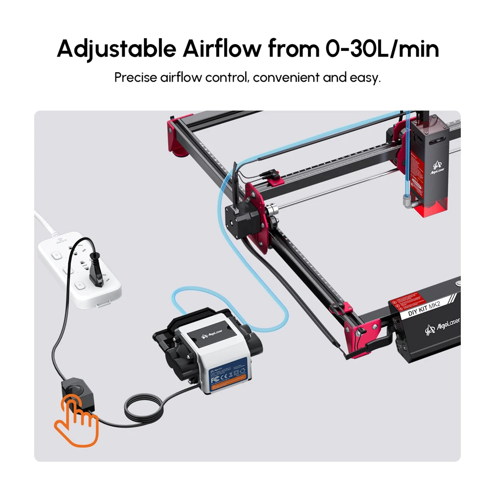 AlgoLaser DIY Kit Laser Master 2 Gravador a laser 10W Potência de saída Máquina cortadora e gravador a laser para madeira e metal 40x40cm - Image 3