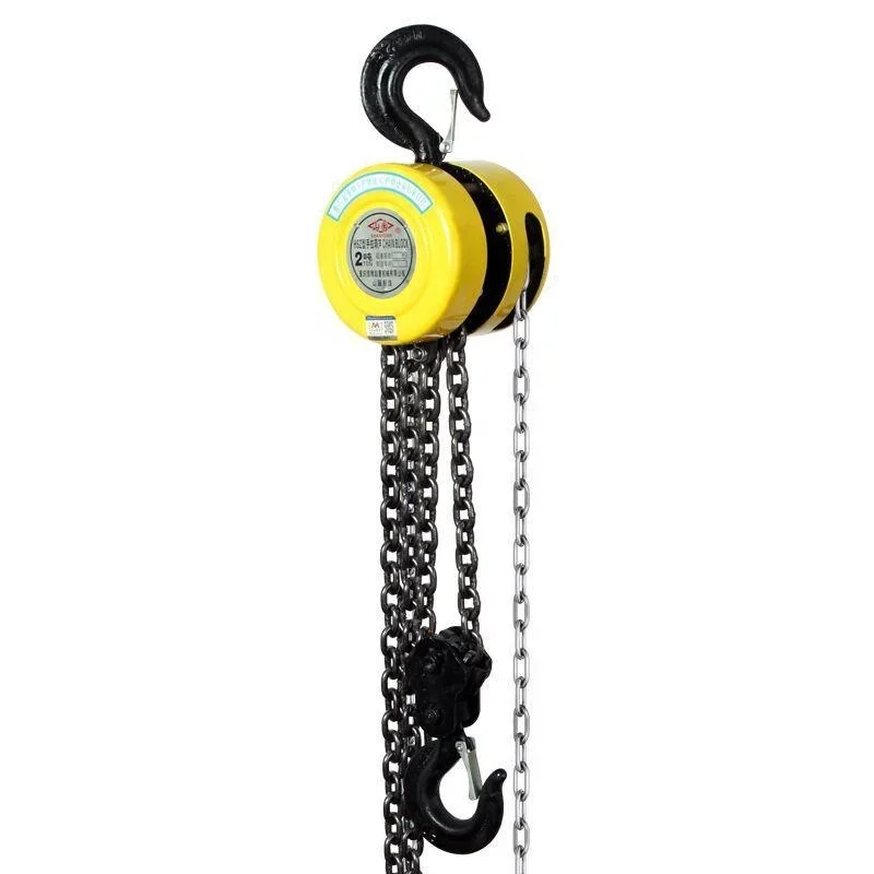 Hand crane, lifting height 6m load 1t, G80 manganese steel chain lifting ring, suitable for a variety of construction sites