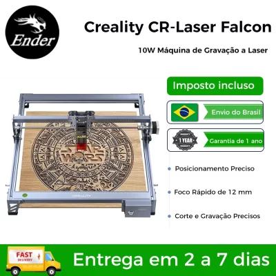 Creality cr-laser falcon 10w máquina de gravação a laser 12mm foco rápido posicionamento preciso corte e gravação precisa