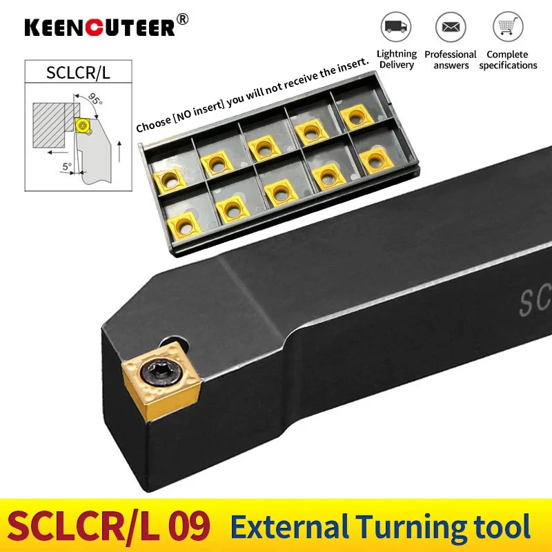 1pc sclcr1212 sclcr1616 sclcr2020k09 sclcr2525m09 suporte de ferramenta de torneamento externo ccmt inserções de carboneto torno cnc conjunto de ferramentas de corte