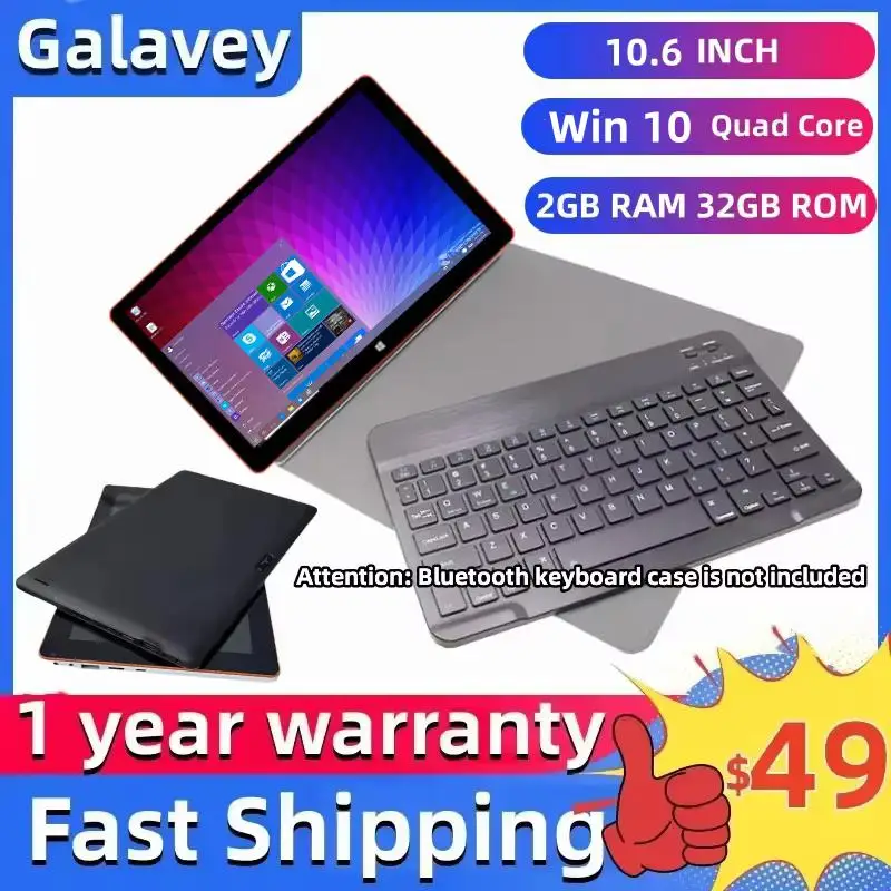 Hot Sales 10.6'' C23S Windows 10 Tablet Quad Core 2GB RAM 32GB ROM Dual Cameras 1366*768IPS WIFI Tablets PC