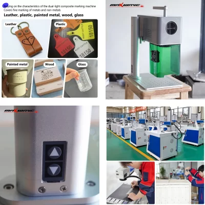 Compact Dual Laser Engraver for Home Use: Mark Wood Metal Bamboo Leather Paper Jewelry Rings Handheld & Desktop Modes Included