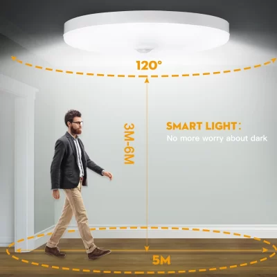 Lâmpada de teto led escadas sensor corredor inteligente lustre automático luminesce sala casa led luz indução teto