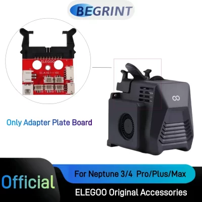 ELEGOO Neptune 3/4 pro plus Max Placa adaptadora de extrusora Acessórios oficiais genuínos para impressora 3D
