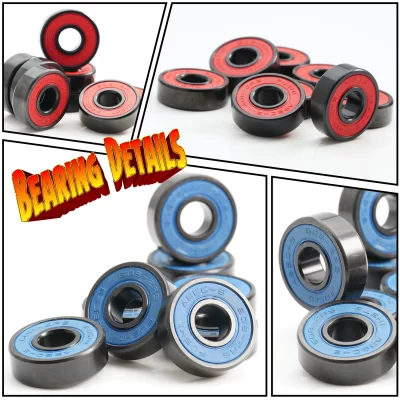Rolamento de roda de patins inline 608 2rs abec9, 608 rs, antiferrugem, rolamentos de esferas de skate 608rs, vermelho selado, eixo 8x22x7mm