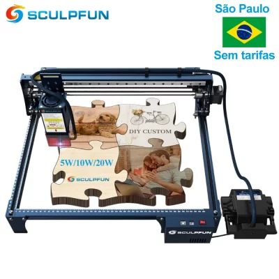 Sculpfun s30 pro max s30 pro gravador a laser foco 5w/10w/20w cnc máquina de gravação cortador a laser com sistema automático de assistência de ar