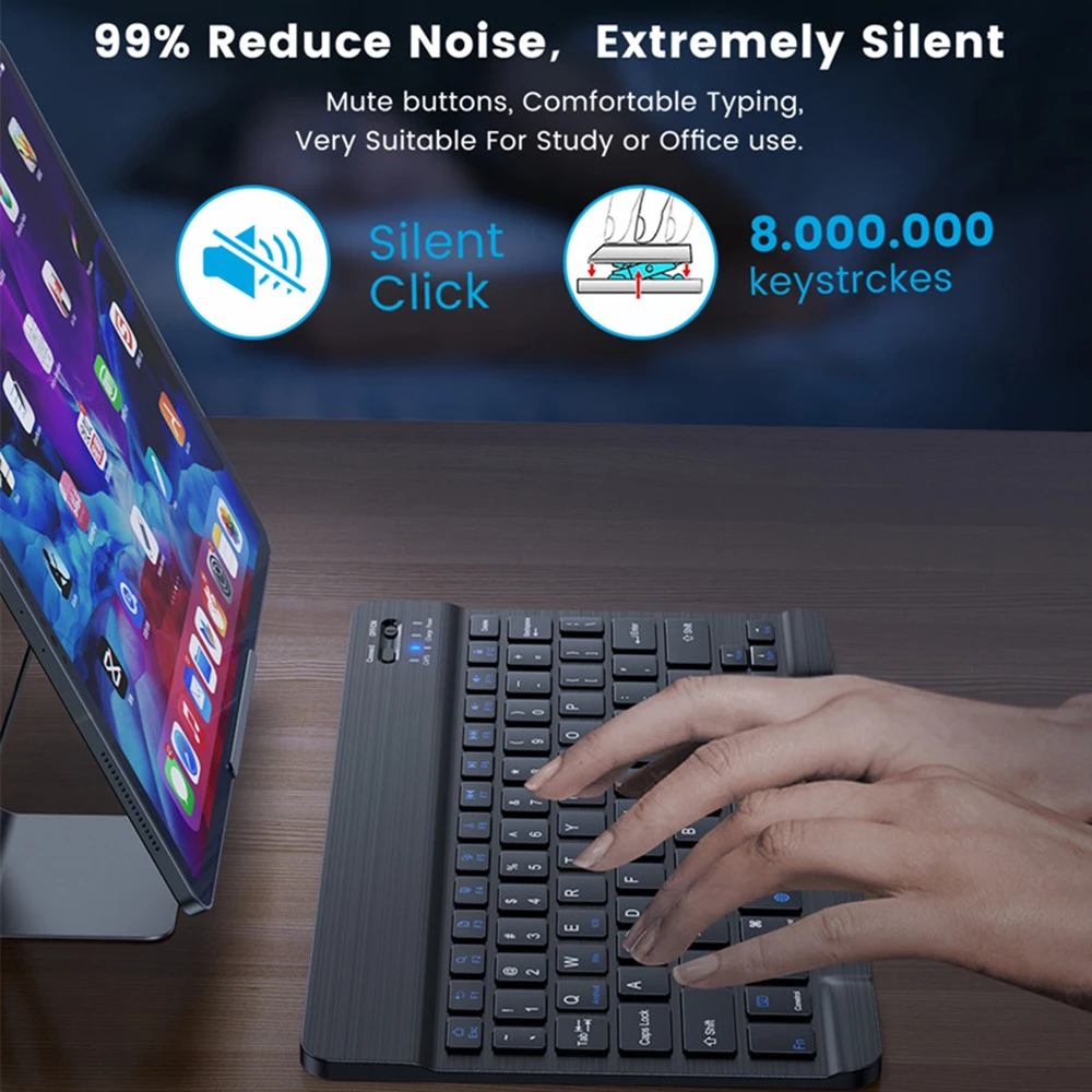 Bluetooth Keyboard and Mouse For iPad Xiaomi Samsung Huawei Phone Tablet Slim Mini Wireless Keyboard For Android IOS Windows - Image 3