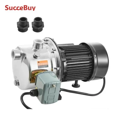 SucceBuy Shallow Well Jet Pump 115Volt Cast Iron/Stainless Steel Irrigation Water Pump for Agricultural Garden Irrigation System