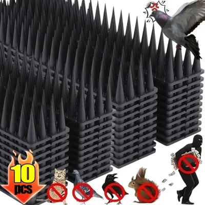 10/1PCS Plastic Bird Pigeon Anti Climb Spikes Squirrel Cat Repellent Spikes Deterrent Humane Fence Spikes Garden Pest Control