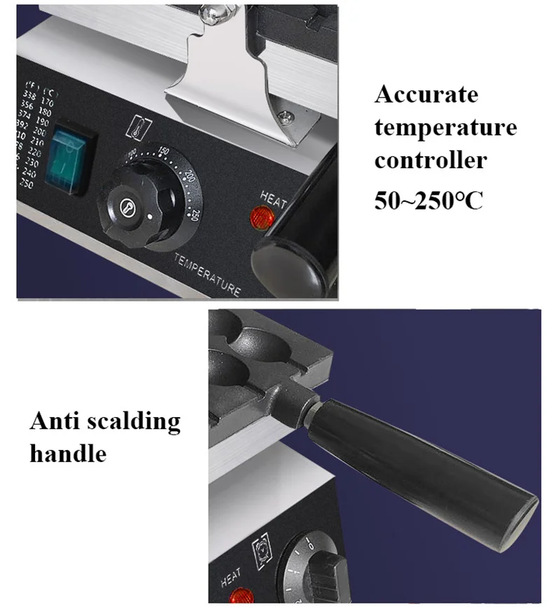 Baby Castella Sponge Cake Making Machine, Egg Waffle Maker, Equipamento de lanche de cozinha em aço inoxidável, 24 Buracos, Padeiro, Comercial - Image 6