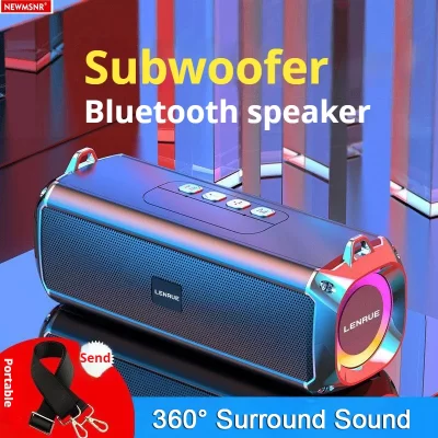 # 20w chocante baixo luz colorida alto-falante bluetooth portátil estéreo surround à prova dwireless água subwoofer sem fio boombox casa karaoke