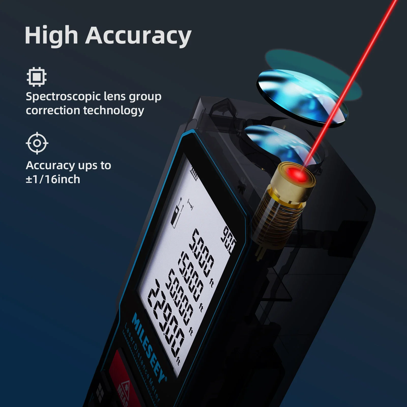 MILESEEY X6 Fita métrica laser 40M 60M 80M 100M, telêmetro profissional com display de ângulo para DIY, decoração, construção - Image 4