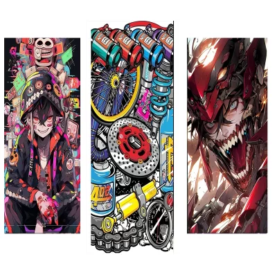 Adesivo antiderrapante personalizado para scooter elétrico, folha de fita adesiva, lixa de skate, 60x30cm
