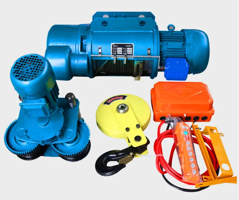Preço de fábrica 0.5t 1t 2t 3t única velocidade dupla cd md talha preço 5 toneladas 10 toneladas talha de elevação de corda de fio elétrico com carrinho - Image 3