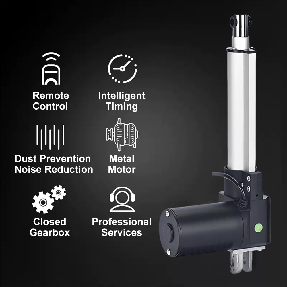 Motor elétrico de haste de impulso ip54, 6000n, dc12v/24v/36v/48v, atuador linear industrial resistente para cuidados com massagem, suporte de elevação de cama - Image 5