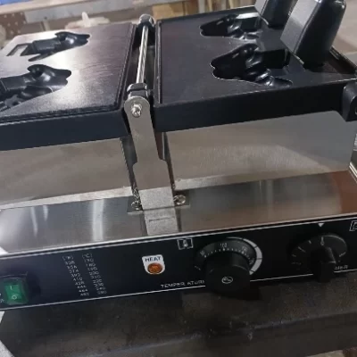 110v 220v elétrica comercial boca aberta dedo taiyaki sorvete waffle maker revestimento antiaderente ursos bolo waffles lanche máquina
