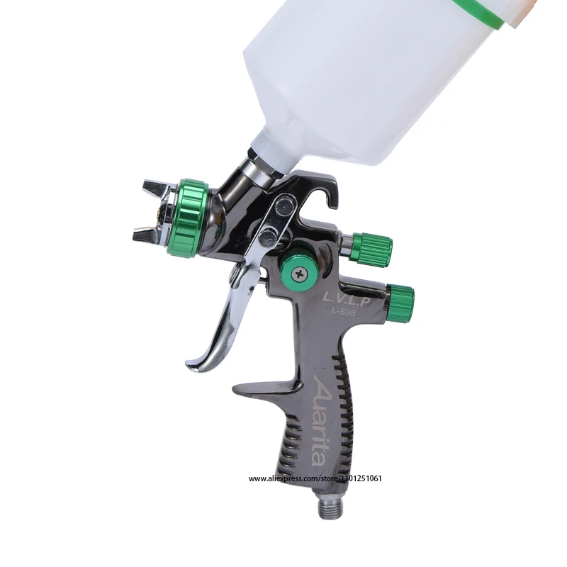 Pistola pulverizadora auarita L-898 lvlp, pistola pulverizadora de carro profissional, aerógrafo, pistola de pintura com bico de 1.3mm, copo 600cc, bico 1.4mm/1.8mm - Image 2