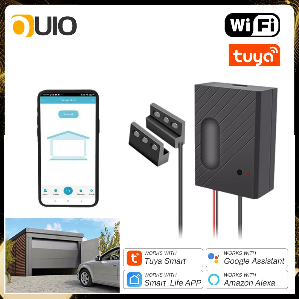 Tuya controlador de porta de garagem abridor automático wi fi casa inteligente trabalho com alexa google casa controle voz app controle remoto