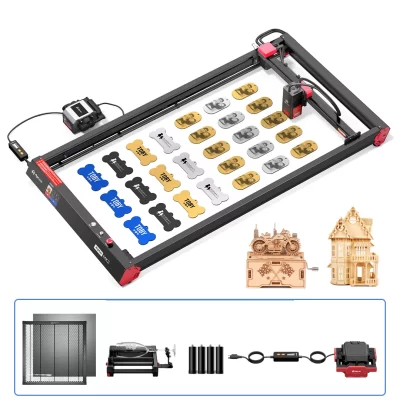 Algolaser alfa mk2 20w cortador de gravador a laser para tela toch offline wifi 40*85/40*41cm mesa cnc metal madeira máquina gravura
