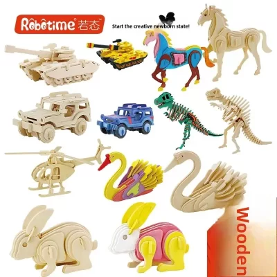 Roate miniatura 3d quebra-cabeça de madeira blocos de construção modelo de montagem brinquedo da china continental ideal para educação e entretenimento
