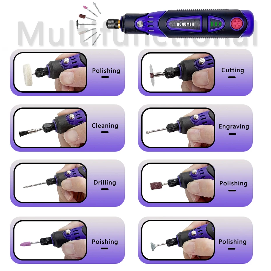 Mini ferramenta rotativa sem fio broca gravura polimento moagem usb recarregável sem fio carpintaria gravura caneta diy dremel ferramenta - Image 4
