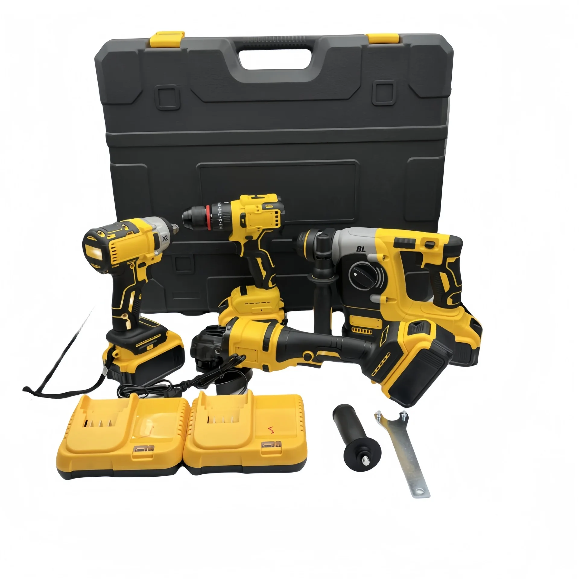 DW High-power Lithium Battery Power Tool Set 4-in-1 Brushless Impact Power Tool Set - Image 3