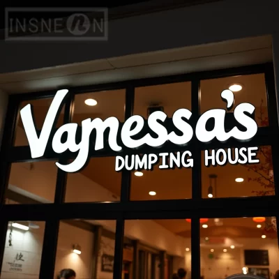 As letras de metal LED 3D personalizadas iluminam o sinal para a señala iluminada impermeável exterior do negócio da vitrine