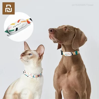 Youpin Petkit-Coleiras para Cães e Gatos, Nylon Macio Ajustável, Detecção de Atividade, Impermeável, Conexão Bluetooth, App Work