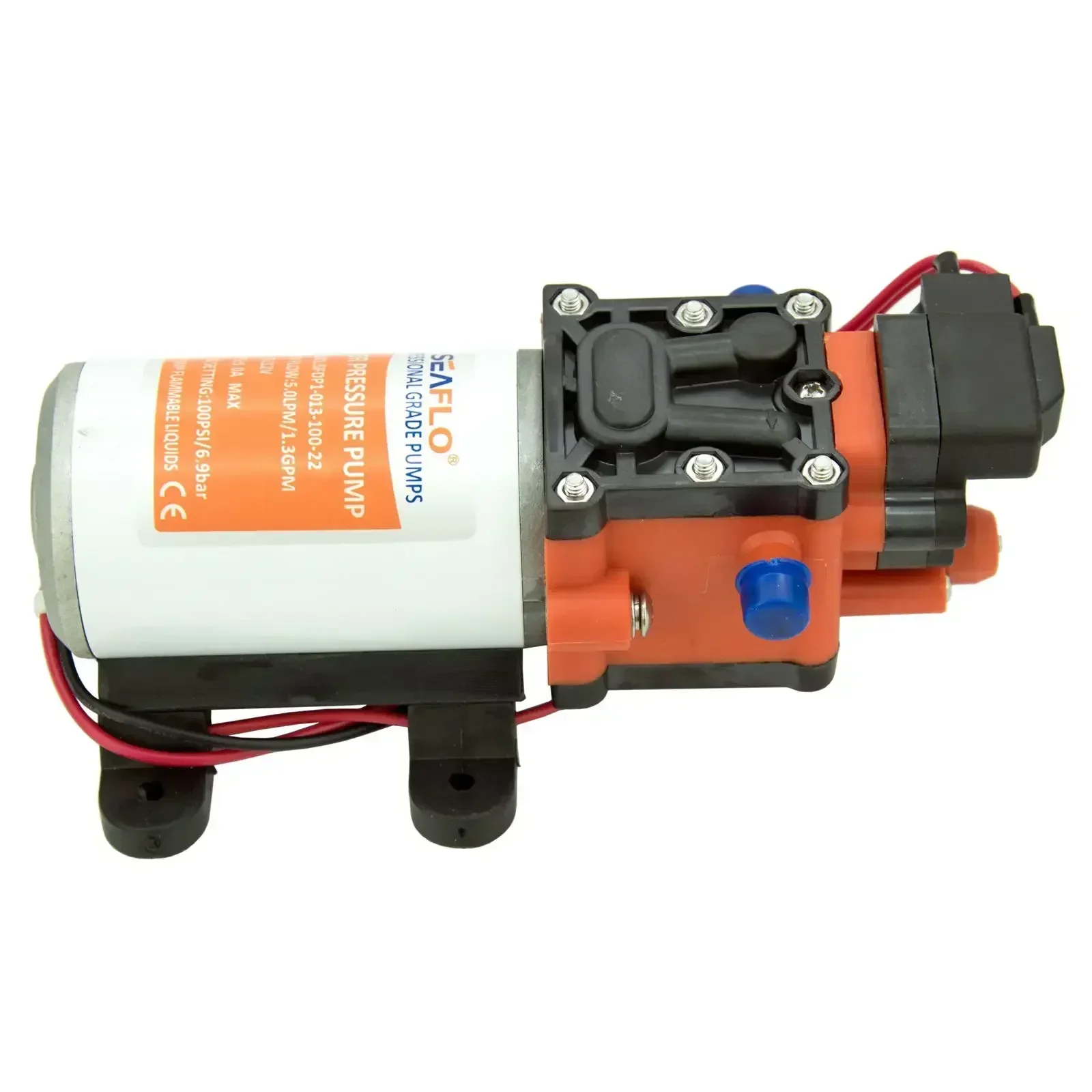 22-Series Diaphragm Pressure Pump Boat RV Self Priming Water Pump 12V 100 PSI 1.3 GPM - Image 3
