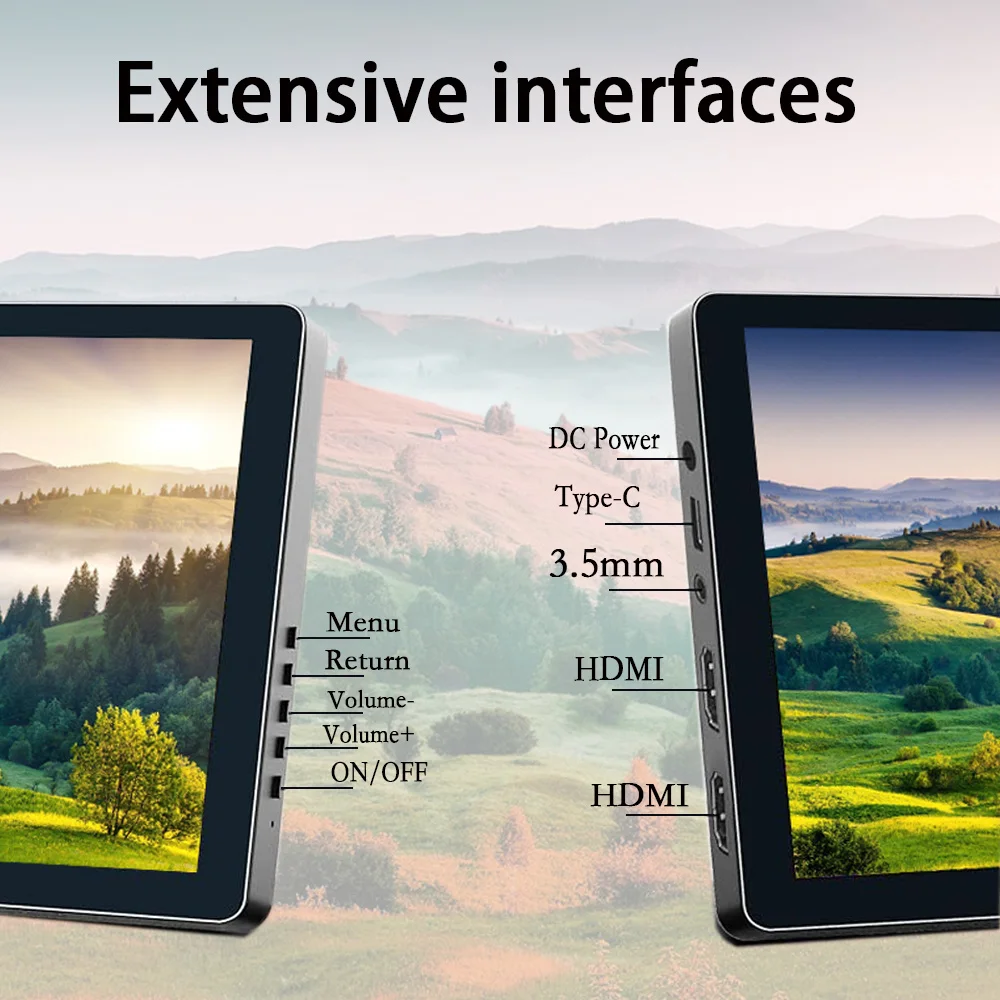 10.1 Inch Portable Monitor Touchscreen 1920x1200 IPS Panel 60Hz Pc gamer Laptop Pc displays HDMI Compatible With PC Raspberry - Image 2