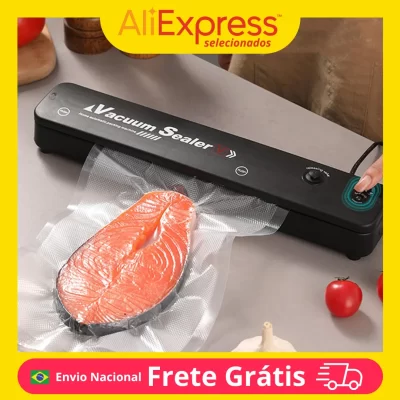 Máquina de embalagem automática de alimentos, selagem a vácuo, portátil, doméstica, selagem de alimentos, ajudante de cozinha