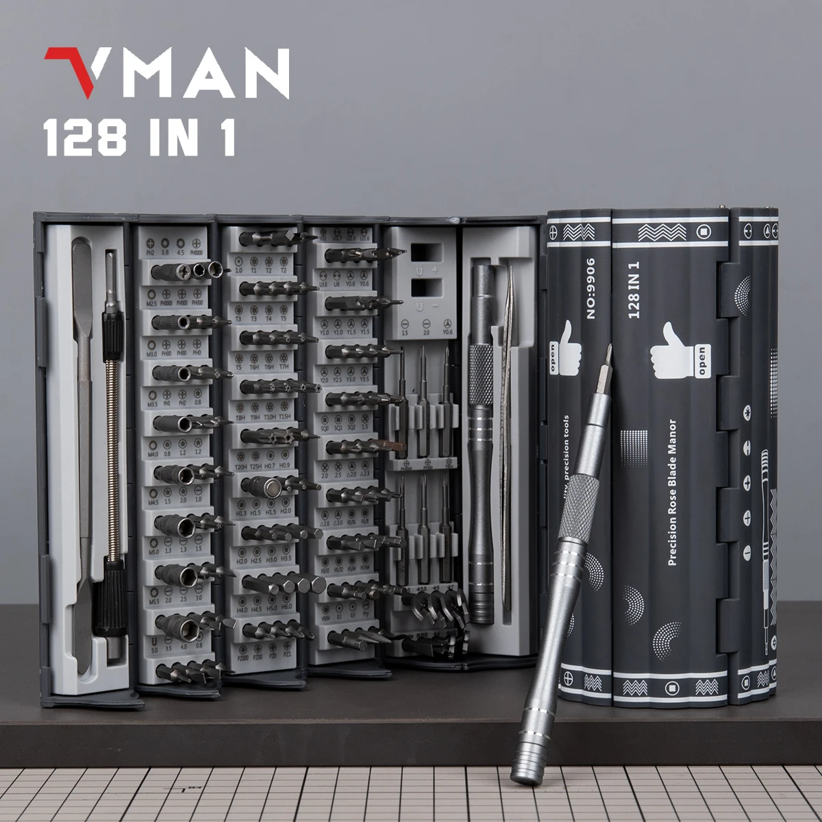 Precision Screwdriver Set for Men, Professional Magnetic Repair Tool Kit, computador, câmera, celular, iPhone, Etc., Presente, 128 em 1