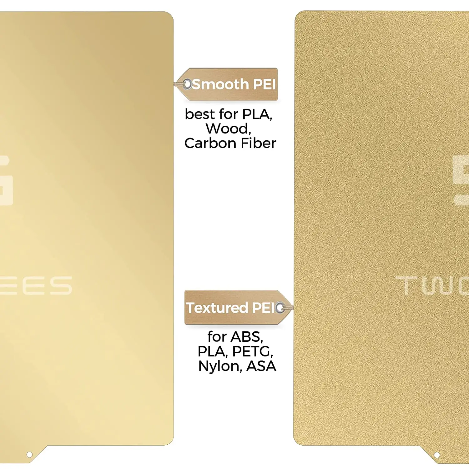 Twotrees Placa de aço de mola PEI de dupla face Twotrees Placa de construção magnética PEI 220/235/310mm cama aquecida Impressora 3D Ender 3 Ender 5 - Image 2