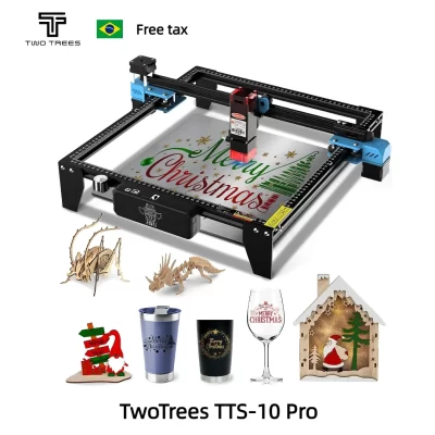 Twotrees TTS-10 pro gravador a laser cnc máquina de gravura de aço inoxidável diy máquina de corte de madeira 445 ± 5nm luz azul