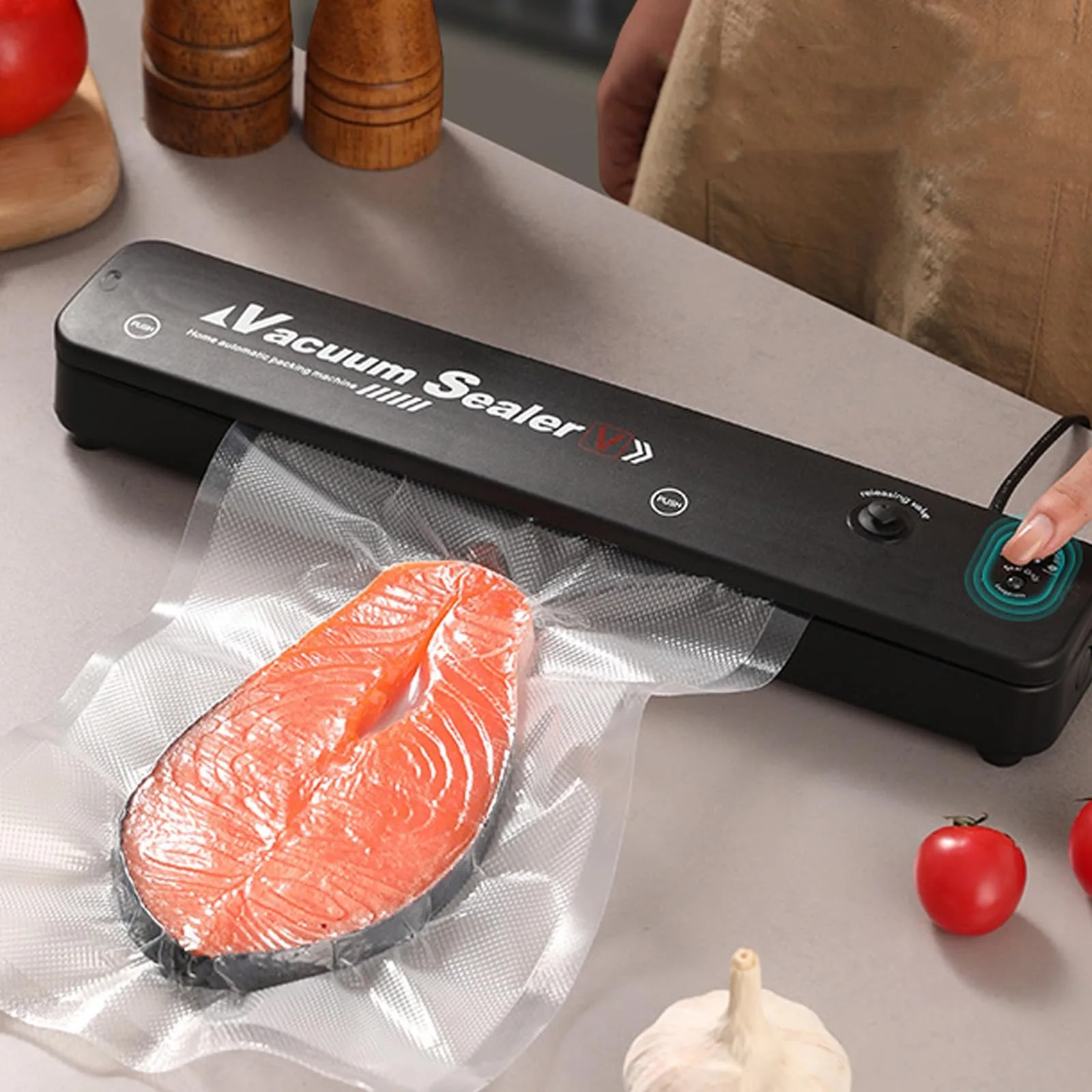 Máquina de embalagem automática de alimentos, selagem a vácuo, portátil, doméstica, selagem de alimentos, ajudante de cozinha - Image 5