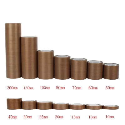 Fita adesiva resistente de alta temperatura para máquina de selagem a vácuo de 300 graus com isolamento de pano 10 metros * 0,13 mm