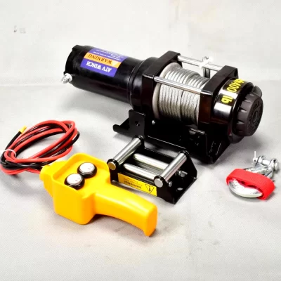 Guincho elétrico com controle remoto, 12v 2000/3000/4000/4500/6000/9500/12000lbs atv/utv, puxador de guincho de carro