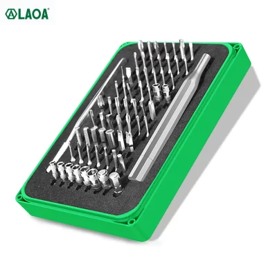 LAOA Conjunto de chave de fenda de precisão 66 em 1 com kit eletrônico multifuncional de 64 bits para reparo de macbook de celular tablet