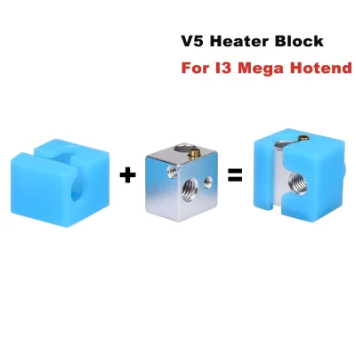 V5 calefator bloco v5 meias de silicone para anycúbico i3 mega hotend j-cabeça hotend peças de impressora 3d vs v6 hotend bloco de calor