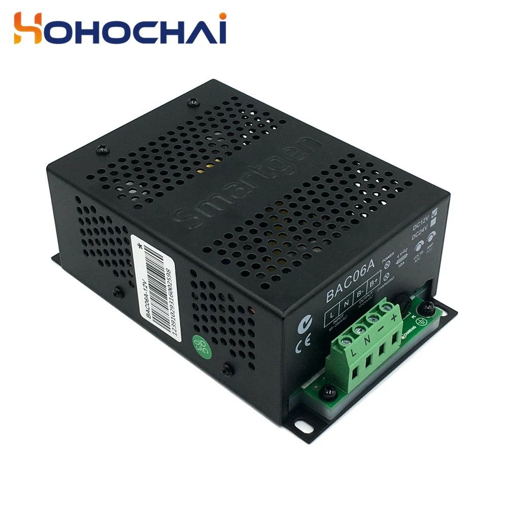 Smartgen carregador de bateria bac06a 6a 12v/24v, gerador a diesel inteligente - Image 3