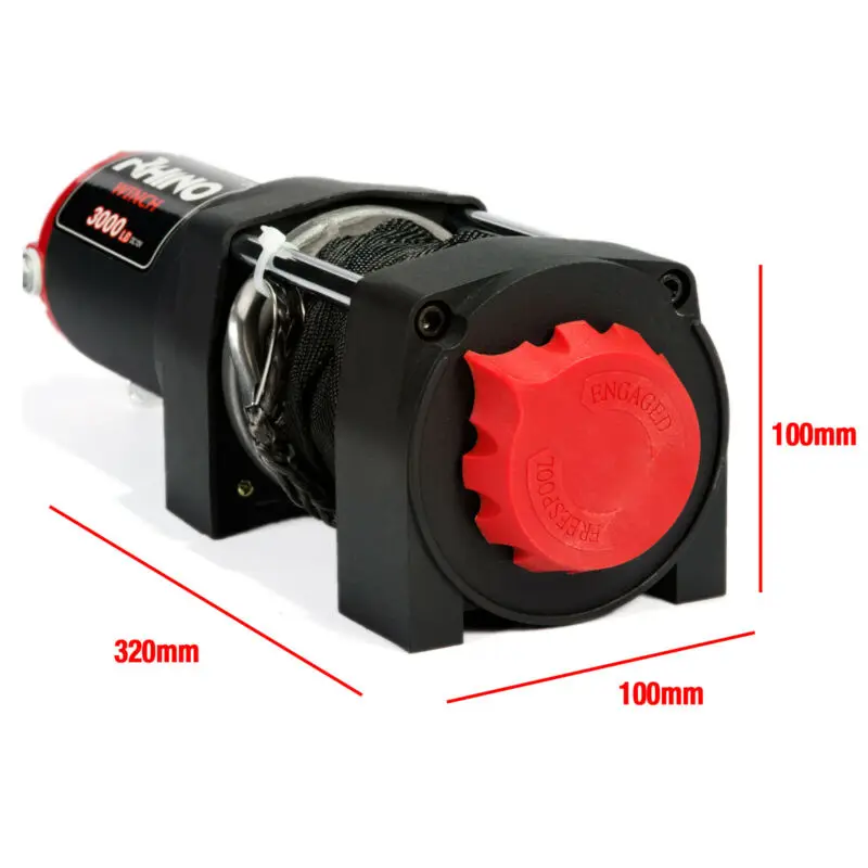 Guincho de controle remoto 12v 3000LB Carro off-road ATV Guincho elétrico Guincho elétrico Dyneema - Image 2
