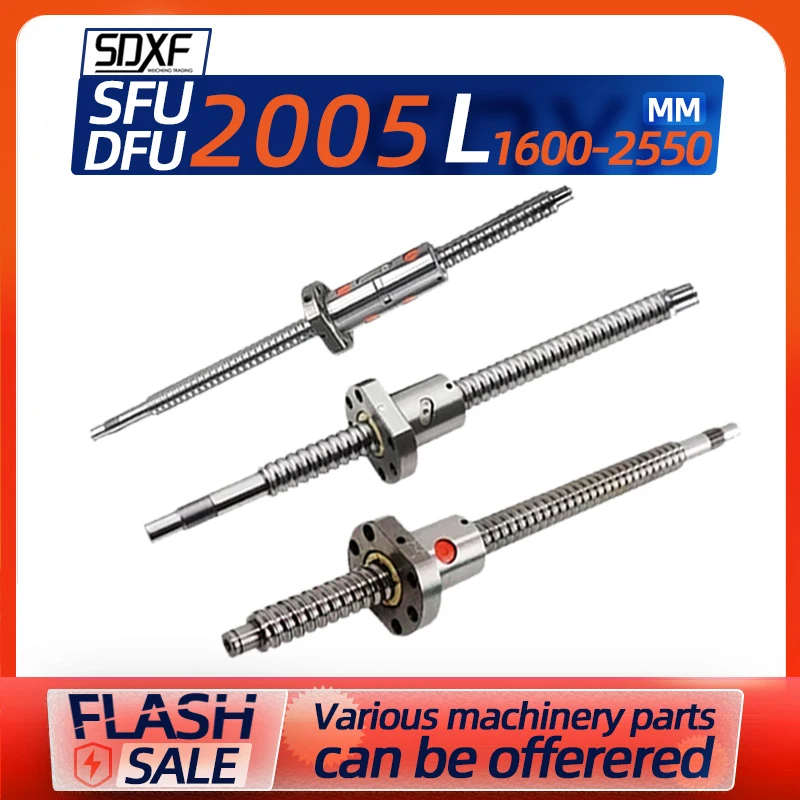 1 peça parafuso esférico 2004/2005 comprimento 1600 1700 1800 1900 2000 2050 2500 2550mm com porca e extremidade usinada diâmetro 20mm chumbo 4/5mm