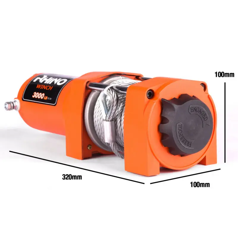 Guincho elétrico, para veículo, 12v, com controle remoto, até 15 kg, com cabo de aço de alta resistência, para trailer atv - Image 5