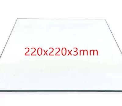 Placa de vidro borosilicate da construção da placa da impressora 220x220mm de smartrap 3d/placa de vidro moderada para a cama aquecida mk2/mk3