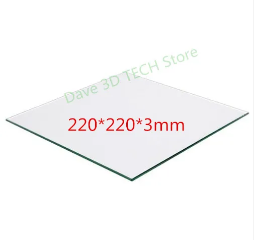 Placa de borosilicato aquecida da cama da placa da construção de vidro da parte da impressora 3d de 220x220mm para a crealidade calorosa da cama mk2/mk3 Ender-3/3s