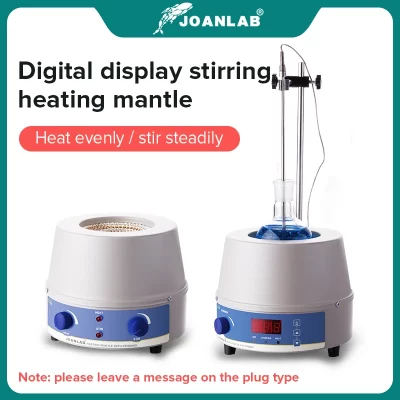 JOANLAB Loja Oficial 1000ml Manto de aquecimento elétrico digital Agitador magnético Equipamento de laboratório com regulador térmico 110v a 220v
