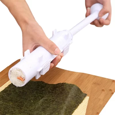 Molde japonês para enrolar sushi, faça você mesmo, ferramenta de cozinha para enrolar sushi, bazuca, máquina para fazer sushi