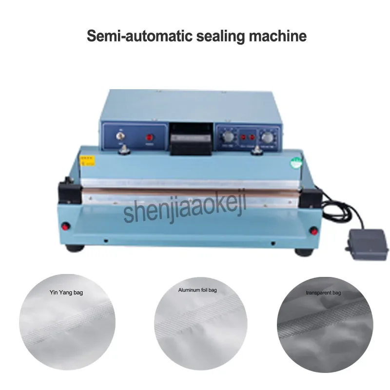 Máquina de selagem semiautomática comercial de mesa FKR-450 Pedal Máquina de selagem de saco plástico Selador doméstico 220v 1000w - Image 3