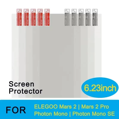 5/10 pçs impressora 3d 6.23 Polegada filme protetor de tela lcd película protetora para anycubic photon mono 2k 4k se elegoo mars 2 pro